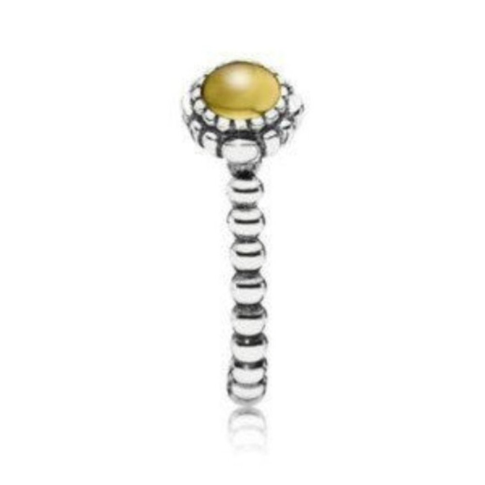 Pandora Silver Ring Birthstone-may Chrysopra